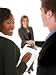 A Business Team Conducting an Interview with a Job Seeker - 24H x 18W - Peel and Stick Wall Decal by Wallmonkeys