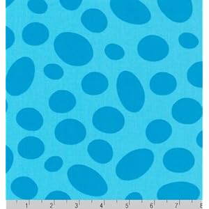 Celebrate Seuss Jelly Bean Turquoise Dots One Yard (0.9m)