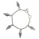 Diesel Sterling Silver 925 Arrowheads Bracelet