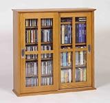 Leslie Dame Mission Wall Hanging Double-Width Sliding Door CD,DVD Multimedi ....