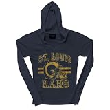 St Louis Rams - Helmet Ladies Vintage NFL Hooded Long Sleeve - X-Large
