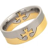 New Mens Titanium Ring 8mm Wide Knights Templar Cross Unique Two Part Ring Brand New Available in Most Sizes Click Through to see other Sizes Comes in a Quality Velvet Gift Box