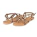 DREAM PAIRS SANDALIA Women's New Splatter Paint Strappy Gladiator Thong Flat Fashion Summer Sandals
