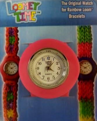 Loomey Time Rainbow Loom Watch Bracelet Pink