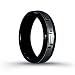 Ceramic Ring With Greek Key Design & Tunsten Inlay. Comfort Fit. Width 5.9mm (Size 9)