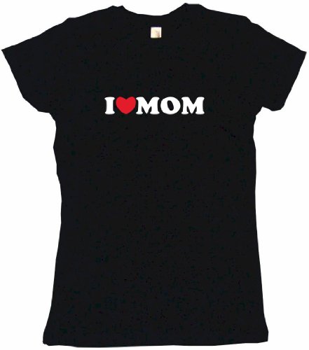 I Heart (Love) Mom Women's Babydoll Petite Fit Tee Shirt in 6 Colors Small thru XL