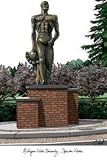Michigan State University: Spartan Statue Lithograph 14x10 Limited Edition Unframed Lithograph