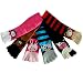 PENGUIN LION COW BUNNY BEAR KOALA 6 PACK ASSORTED TOE SOCKS