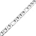 KONOV Mens Stainless Steel Medium Figaro Chain Necklace 16-40