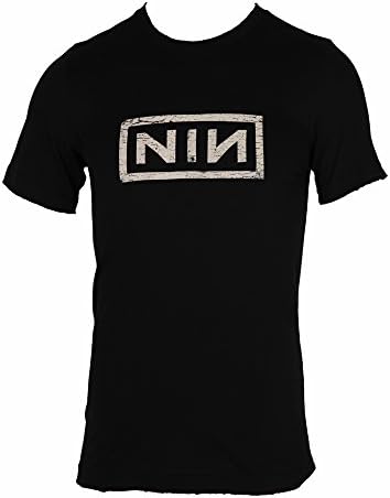 Nine Inch Nails NIИ Distressed Box Logo T-shirt - Black (X-Large)