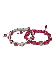 .925 Sterling Silver Diamond Beads Macrame Bracelet Hand Crafted Jewelry
