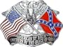 Mens REBEL FLAG WITH EAGLE Punk Rock Metal Belt Buckle