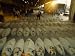 Rows of Frozen Tuna Emanate Cold Vapors Prior to Auction, Tsukiji Fish Market, Japan ...