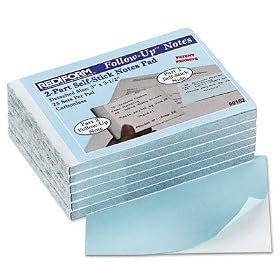 REDIFORM OFFICE PRODUCTS 2-Part self-stick follow-up notes, 3 x 3-1 2, blue, 25 sets pad,... by Rediform