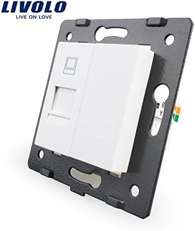 Livolo White Plastic EU Standard Function Key For Computer Socket