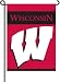 Wisconsin Badgers 2-Sided Garden Flag Set W/ #11213 Garden Pole - NCAA