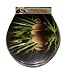 Abattant toilette WC en Mélamine Deco Zen Noir Galets dans l'eau et Roseaux - Neuf