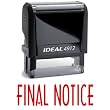 FINAL NOTICE! Office Stock Self-Inking Rubber Stamp