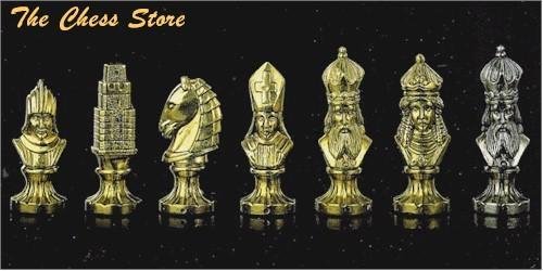 Medieval Brass Chess Set