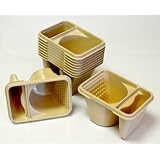Paint Trim Cup Roller Tray for Use With Brush and Mini-Roller, Beige, 10-PACK Bulk