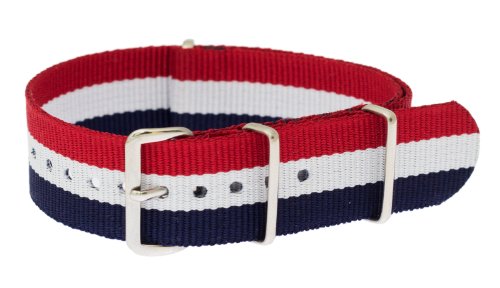 Nylon Nato Military Watch Band | Timex Weekender Replacement Strap - French Edition (20mm)