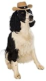 Rubies Costume Company Cowboy Hat Pet Costume Accessory, Medium/Large, Brown