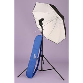 Lastolite Umbrella Kit 40in All-In-One, Umb. TiltHead, 367B Stand, Bag LL LU2476