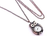 Vintage Look Watch Belly Owl Necklace Watch on LONG 32