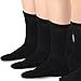 Relaxed Lose Binding Top Viscose Bamboo Diabetic Socks Crew 3-Pairs (9-11, Black)