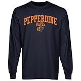 NCAA Pepperdine Waves Team Arch Long Sleeve T-Shirt - Navy Blue