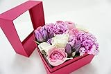 指定日配達可能商品　ピンクバラのボックスアレンジメント　当日発送承ります