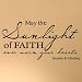 May the sunlight of Faith ever warm your hearts 12.5"h x 24"w LDS quote Gordon B Hinckley wall sayings vinyl lettering decor quote sticker art