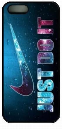 diy nike logo just do it PC Black Case for iPhone 5 5S, custom just do it nike iphone 5s case by Popcustom