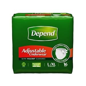 Depend Adjustable Underwear, Super Plus Absorbency, Large/Extra Large, 16ct