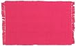 Durable Hand Woven 100% Cotton Colorful Solid Raspberry Placemat 12x18 Inches Set / 6