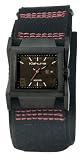 Kahuna Stainless Steel Ladies Black Analogue Dial & Black Velcro Cuff Strap Watch