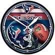 Houston Texans Wall Clock - Round - Football Sports Merchandise