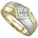 0.20 Ct.T.W. Round Brilliant Cut Diamonds, Two Tone 14Kt. Gold. Two Tone Men's Diamond Ring