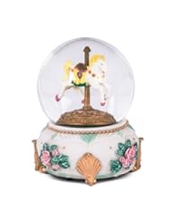 Home: Carousel Horse Glass Musical Snow Globe Plays Song Love Makes the World Go Round - Cadona International
