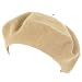 New 100% Wool French Beret TAM Beanie Slouch Hat Cap Camel Medium