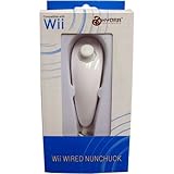White Nunchuck Wired Controller Compatible with Nintendo Wii