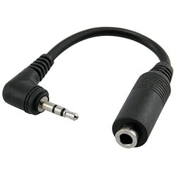 2.5mm (Male) To 3.5mm (Female) Stereo Audio Jack Adapter