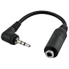 2.5mm (Male) To 3.5mm (Female) Stereo Audio Jack Adapter