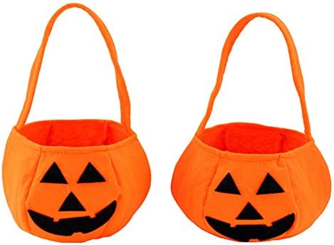EUBeisaqi new Modern Cute Non Woven Fabric Halloween Smile Pumpkin children Handbag Kids Candy Biscuit Bags