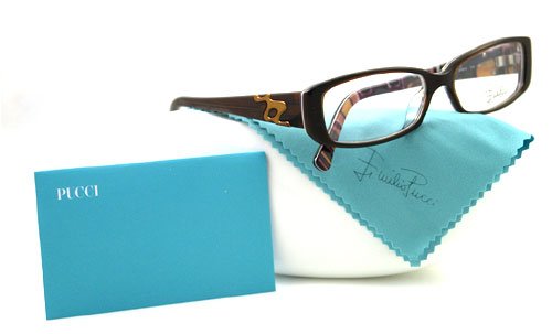 AUTHENTIC EMILIO PUCCI EYEGLASSES OPTICAL RX EP 2614 210 BROWN EP2614