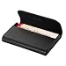 Sigel VZ270 Visitenkarten-Etui, Leder Torino, schwarz, mit verdecktem Magnetverschluss, Nappaleder, f�r bis zu 25 Karten (max. 95x60 mm), 1 ST