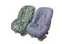 TODDLER CAR SEAT COVER BUBBLE DOT BLUE & BLUE MINKY DOT