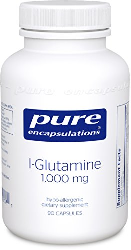 Pure Encapsulations - l-Glutamine 1000 mg. - Hypoallergenic Supplement Supports Muscle Mass and Gastrointestinal Tract* - 90 Capsules