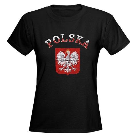 Polska coat of arms Poland flag Women's Dark T-Shirt by CafePress