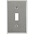 Leviton 84001 1-Gang Toggle Device Switch Wallplate, Standard Size, Device Mount, Stainless Steel